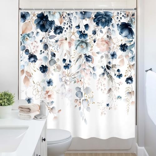 Custom Printed Bath Curtain — custom printed polyester bath curtain detail view