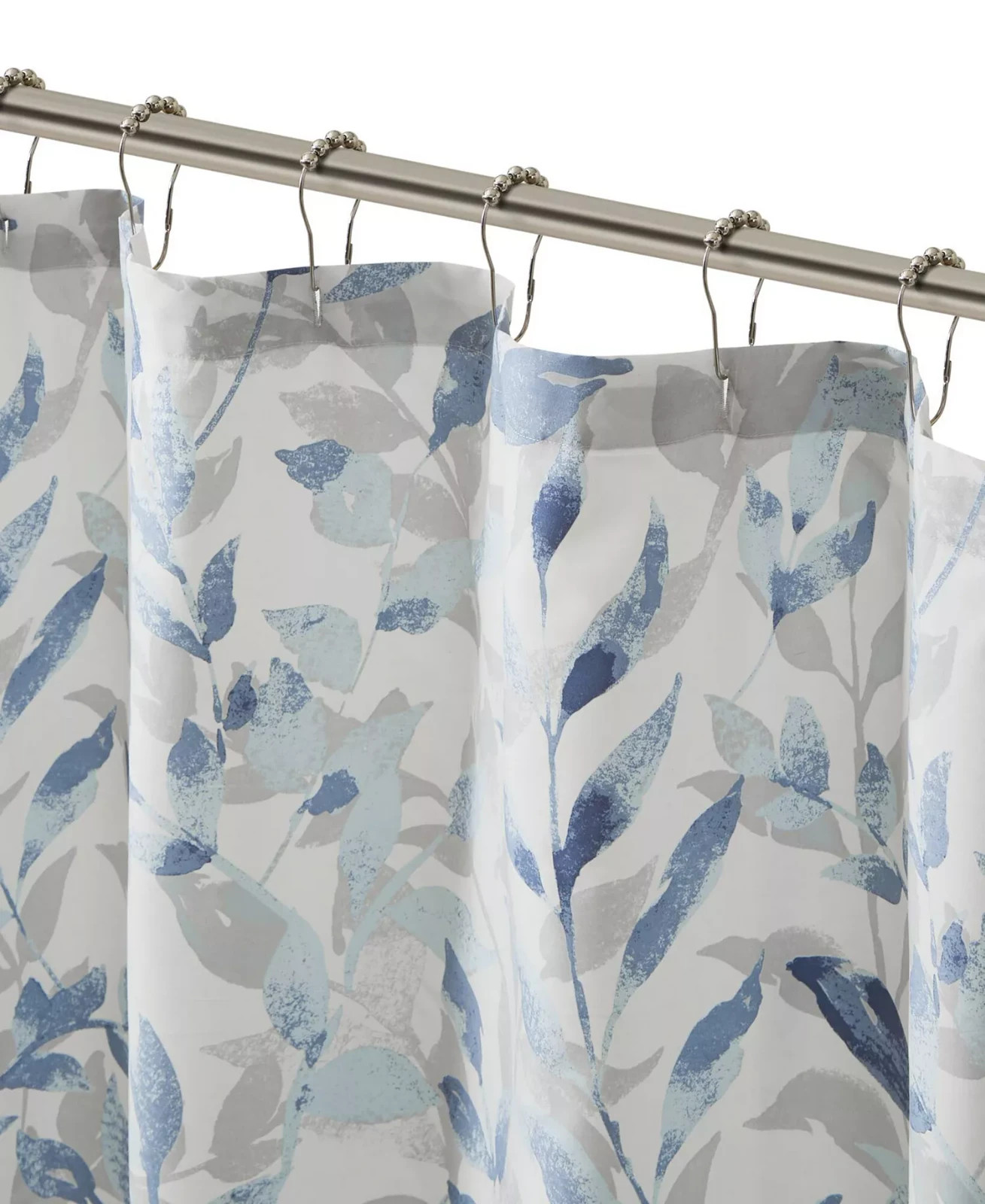 Custom Printed Bath Curtain — custom printed polyester bath curtain detail view