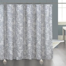 Heather Woven Leaf Jacquard Soft Polyester Textured Fabric Shower Curtain 72" x — custom printed polyester bath curtain