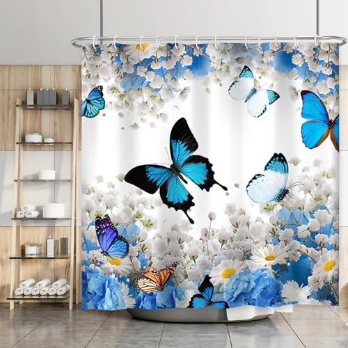 Custom Printed Bath Curtain — custom printed polyester bath curtain detail view