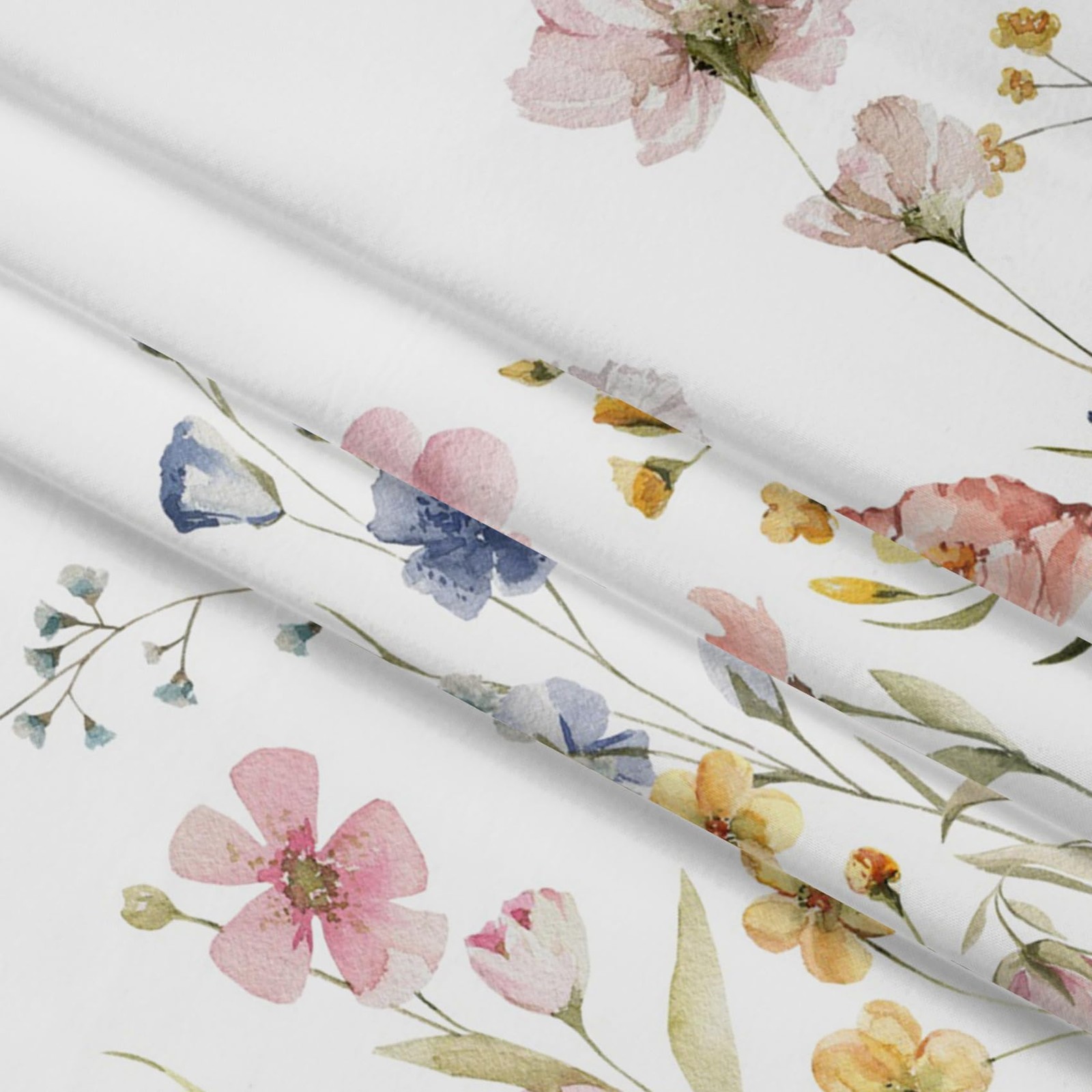 Custom Printed Bath Curtain — custom printed polyester bath curtain detail view