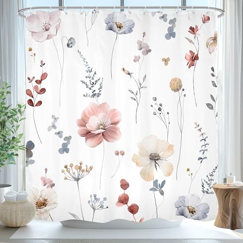 Custom Printed Bath Curtain — custom printed polyester bath curtain detail view