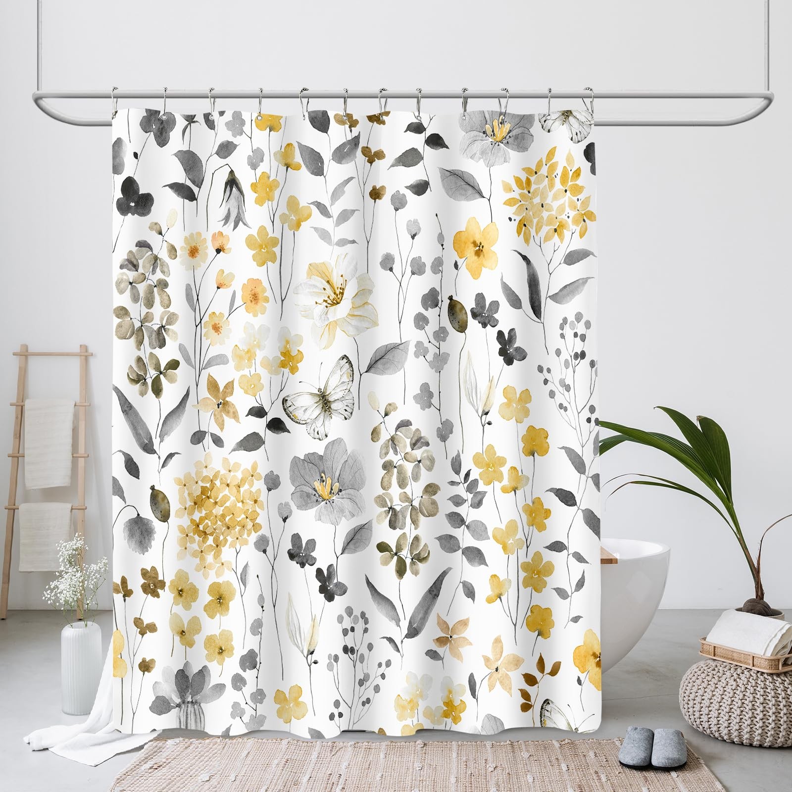Custom Printed Bath Curtain — custom printed polyester bath curtain detail view