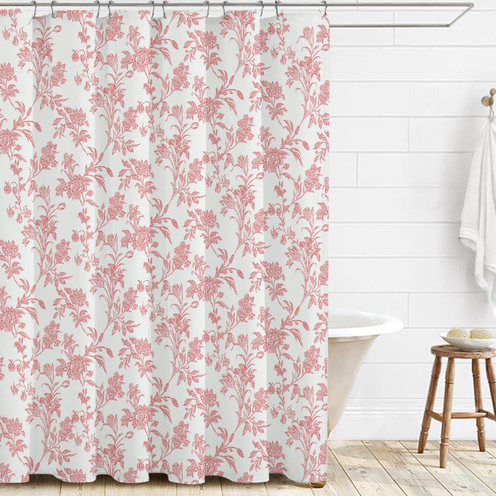 Custom Printed Bath Curtain — custom printed polyester bath curtain detail view