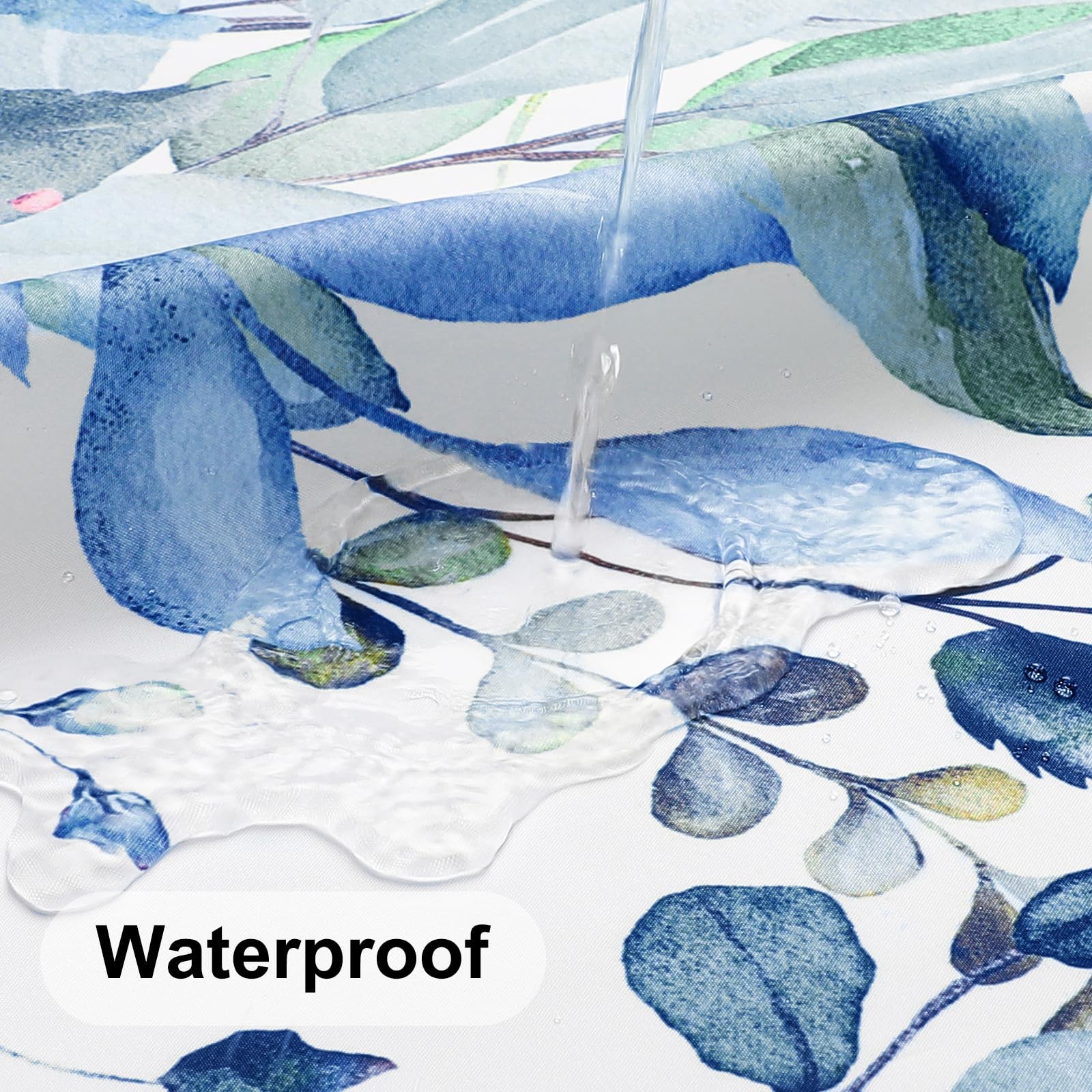Custom Printed Bath Curtain — custom printed polyester bath curtain detail view