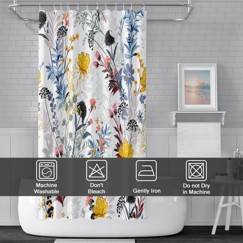Custom Printed Bath Curtain — custom printed polyester bath curtain detail view