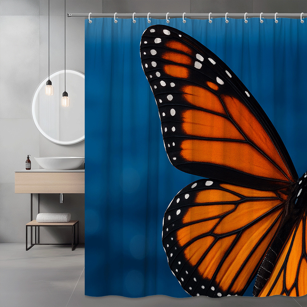Custom Printed Bath Curtain — custom printed polyester bath curtain