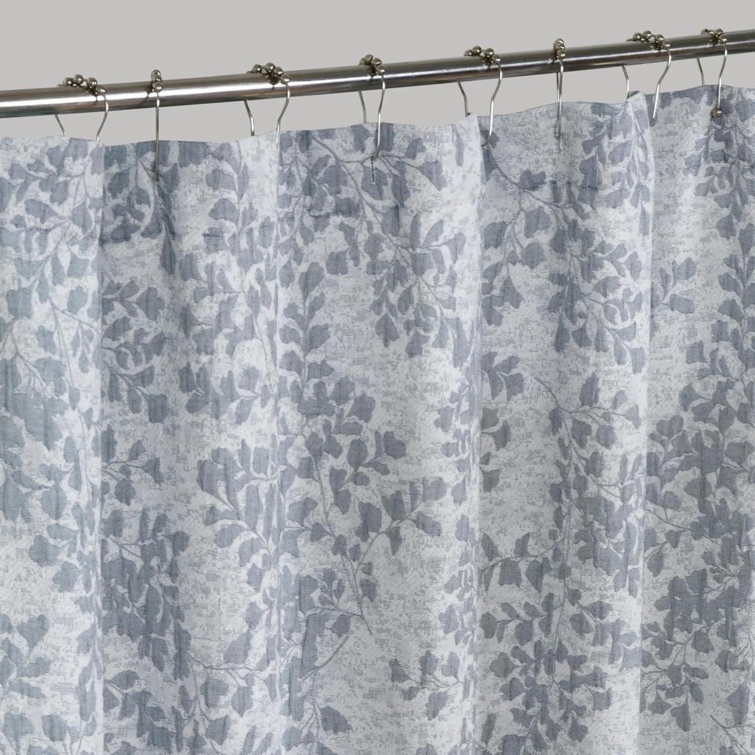 Custom Printed Bath Curtain — custom printed polyester bath curtain detail view