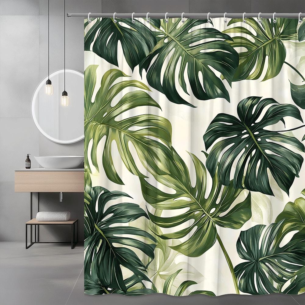Custom Printed Bath Curtain — custom printed polyester bath curtain