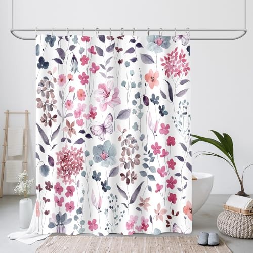 Custom Printed Bath Curtain — custom printed polyester bath curtain detail view