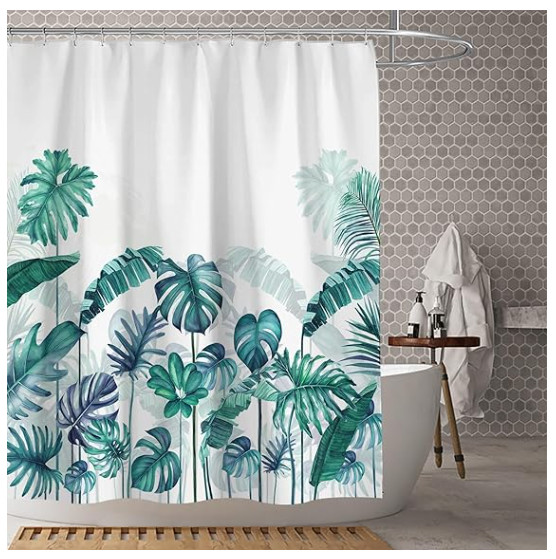 Custom Printed Bath Curtain — custom printed polyester bath curtain