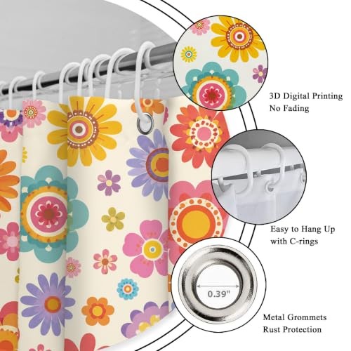 Custom Printed Bath Curtain — custom printed polyester bath curtain detail view