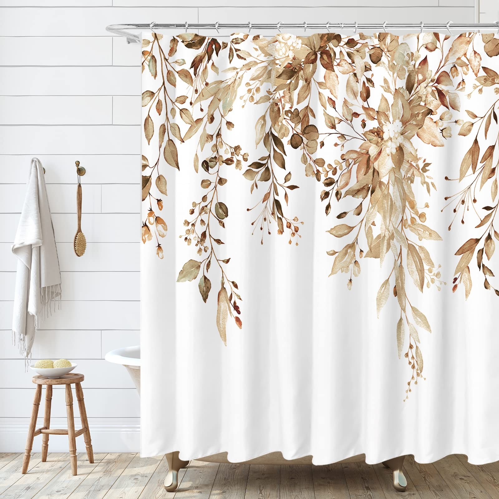 Custom Printed Bath Curtain — custom printed polyester bath curtain detail view