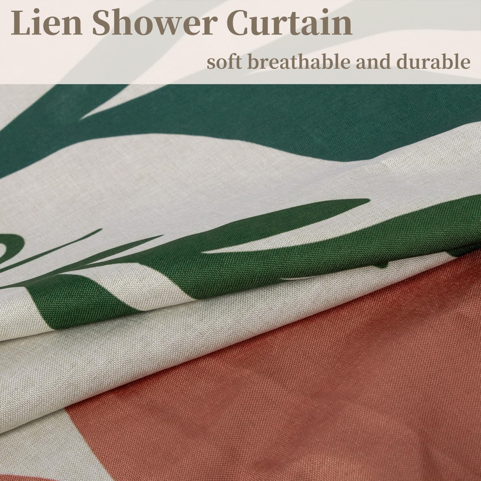 Custom Printed Bath Curtain — custom printed polyester bath curtain detail view