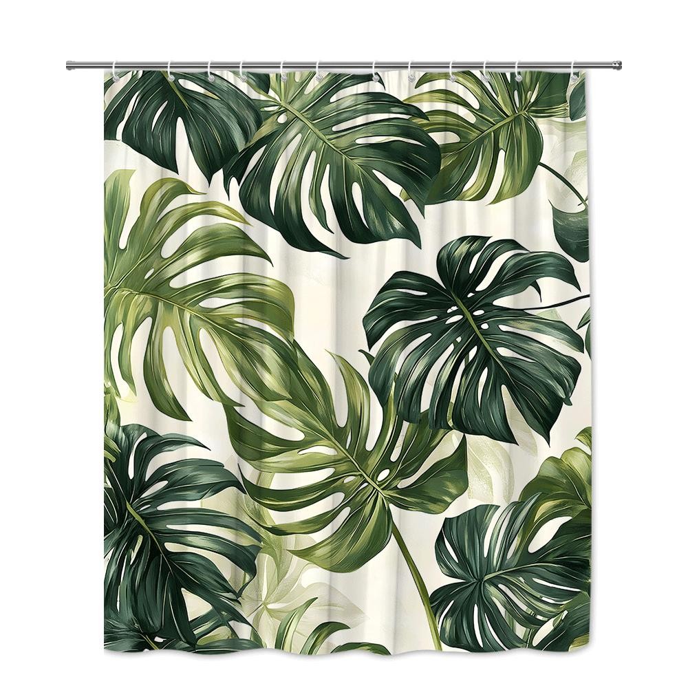 Custom Printed Bath Curtain — custom printed polyester bath curtain detail view