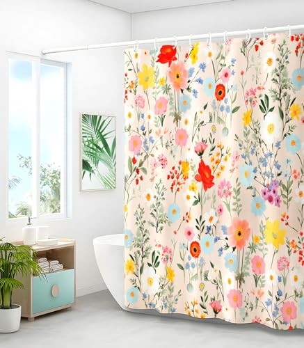 Custom Printed Bath Curtain — custom printed polyester bath curtain detail view