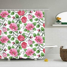 Bosch 11023761 hodmadod Shower Curtain Rose Flowers Bathroom Curtains 72 x 72 — custom printed polyester bath curtain
