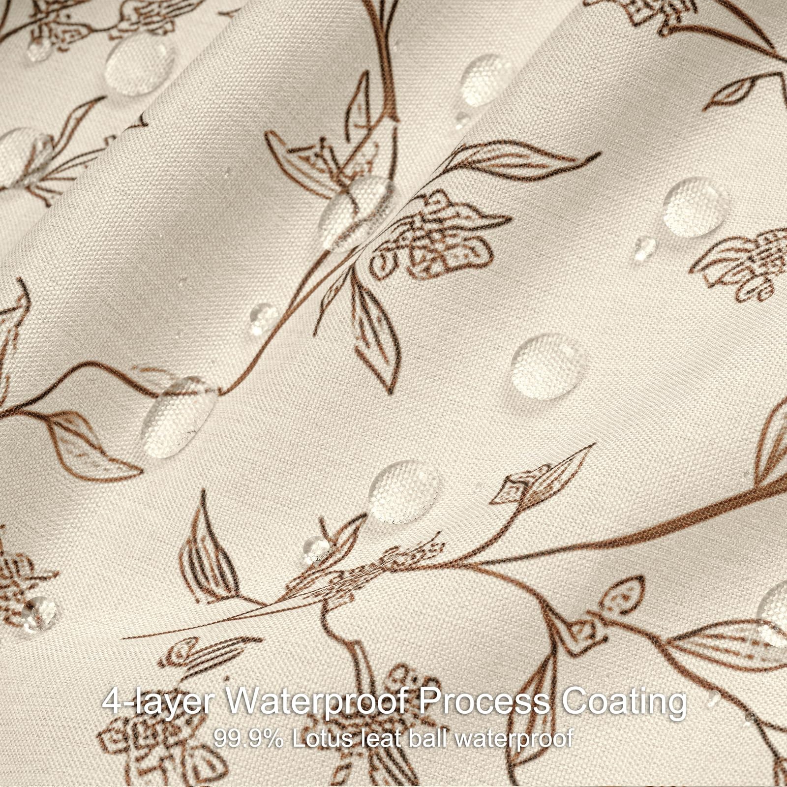 Custom Printed Bath Curtain — custom printed polyester bath curtain detail view