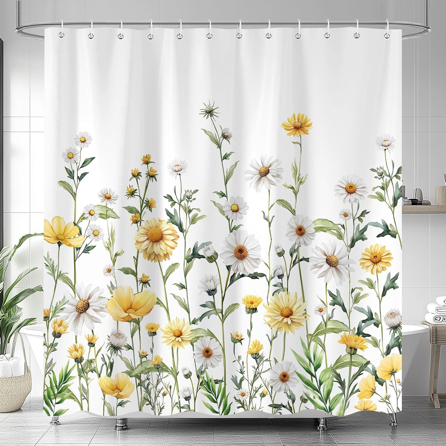 Custom Printed Bath Curtain — custom printed polyester bath curtain