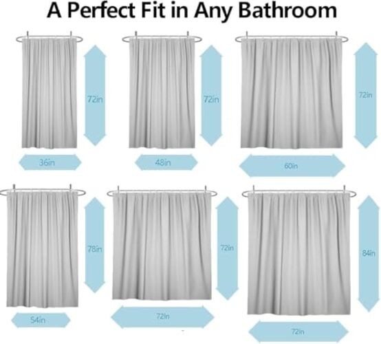 Custom Printed Bath Curtain — custom printed polyester bath curtain detail view