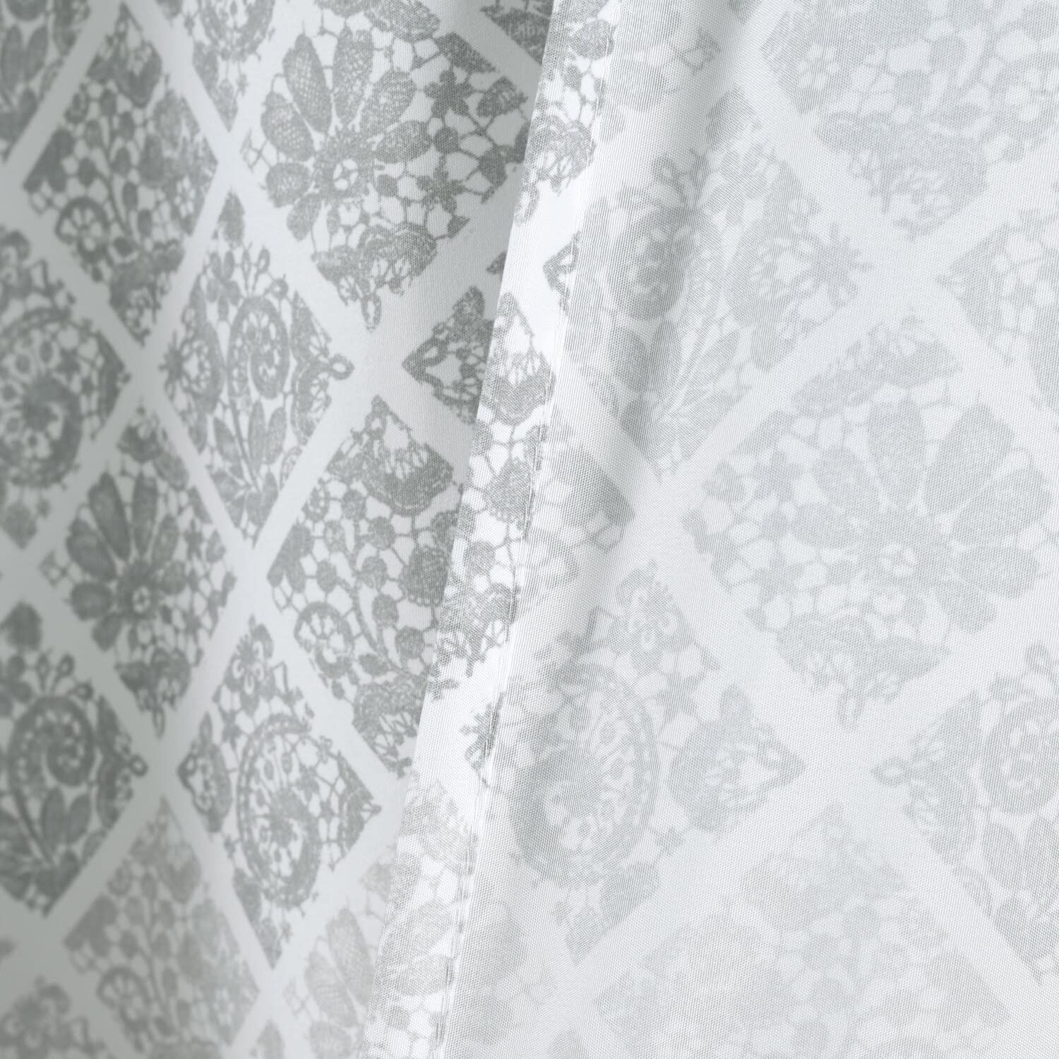 Custom Printed Bath Curtain — custom printed polyester bath curtain detail view