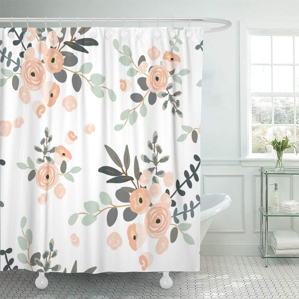 Custom Printed Bath Curtain — custom printed polyester bath curtain