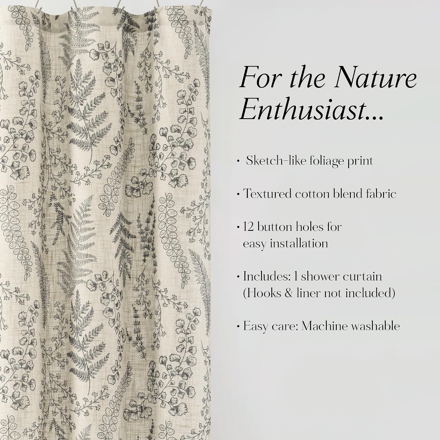 Custom Printed Bath Curtain — custom printed polyester bath curtain detail view