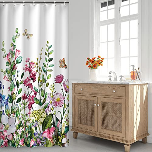 Custom Printed Bath Curtain — custom printed polyester bath curtain detail view