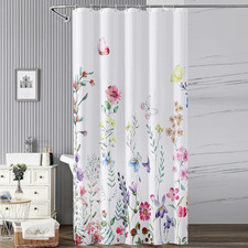 72''X36'' Floral Shower Curtain, Waterproof Polyester Fabric Shower Curtains for — custom printed polyester bath curtain