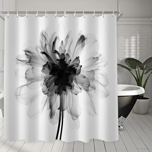 Custom Printed Bath Curtain — custom printed polyester bath curtain detail view