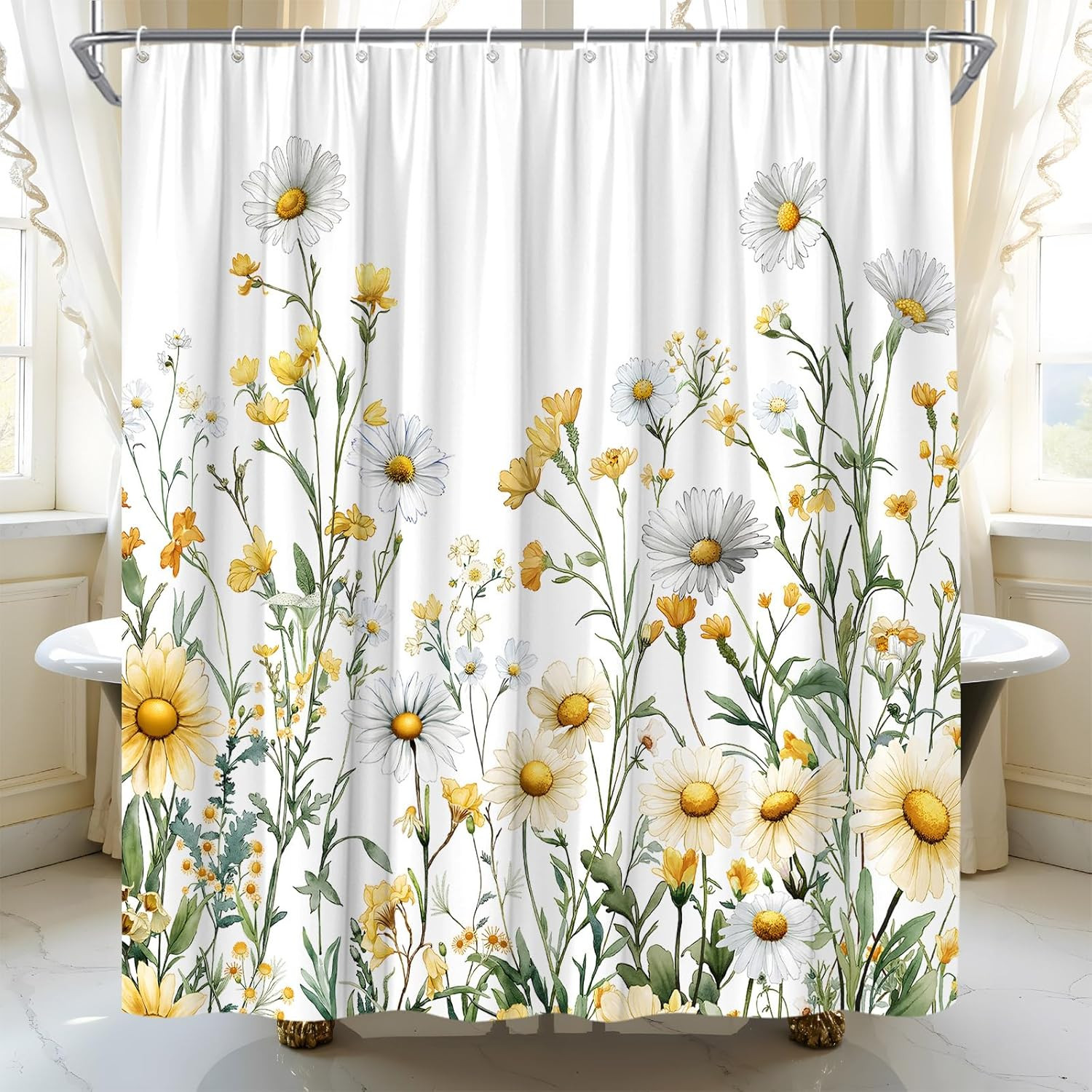 Custom Printed Bath Curtain — custom printed polyester bath curtain
