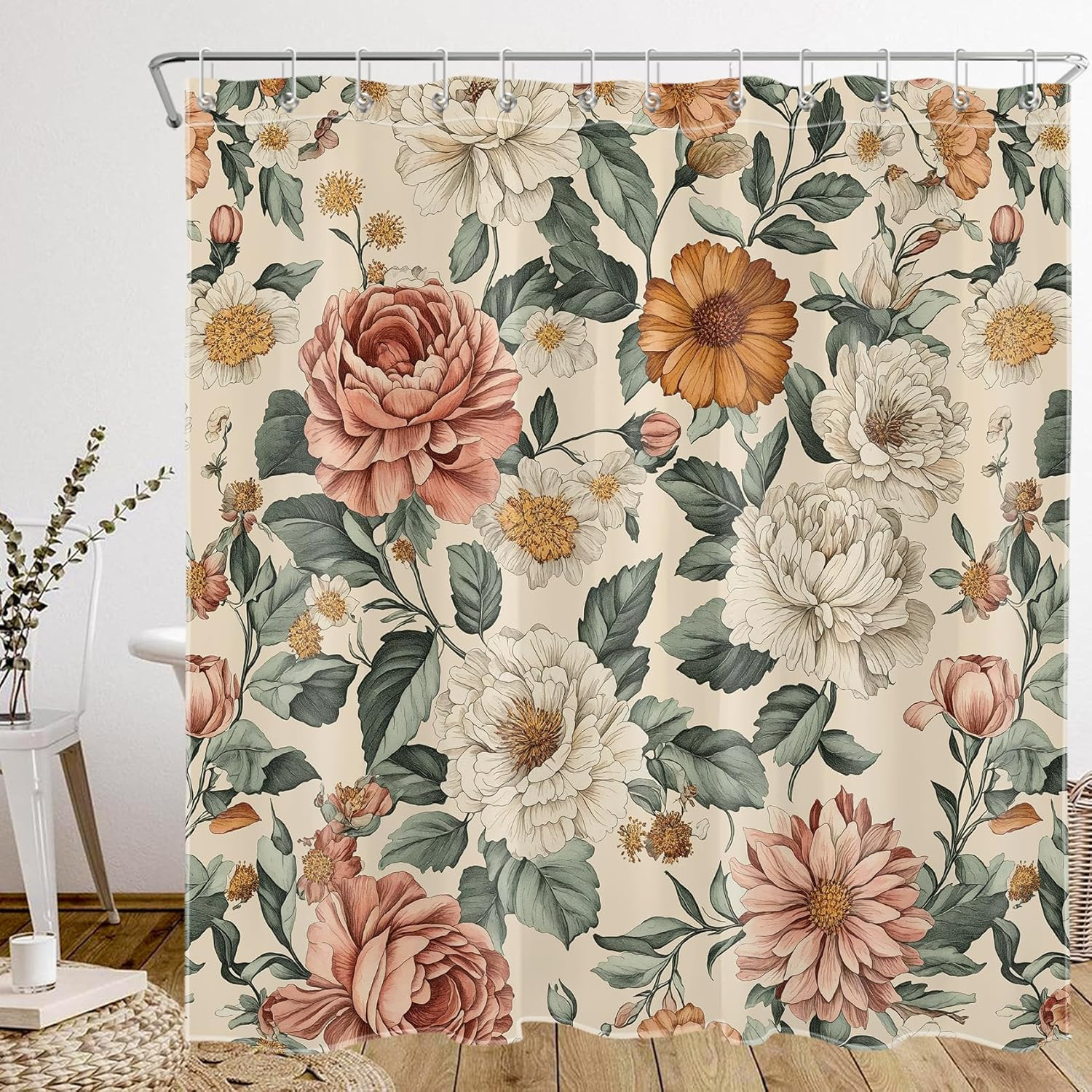 Custom Printed Bath Curtain — custom printed polyester bath curtain