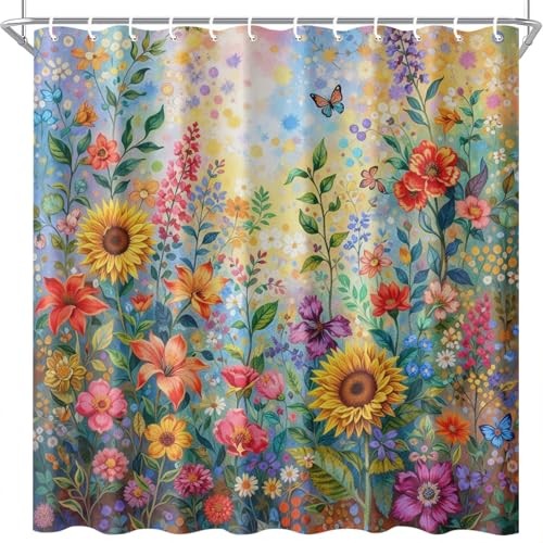 Custom Printed Bath Curtain — custom printed polyester bath curtain detail view