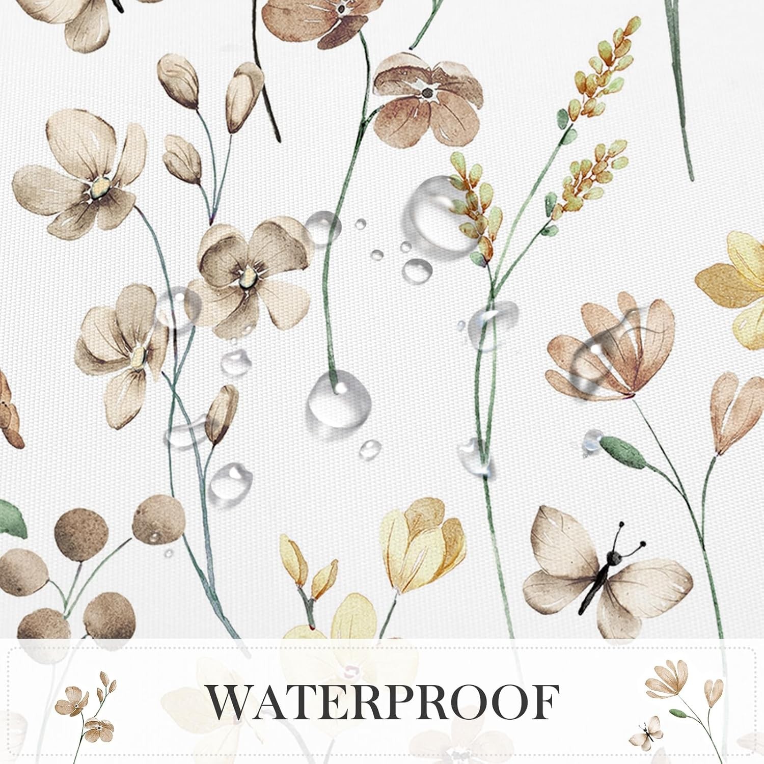 Custom Printed Bath Curtain — custom printed polyester bath curtain detail view