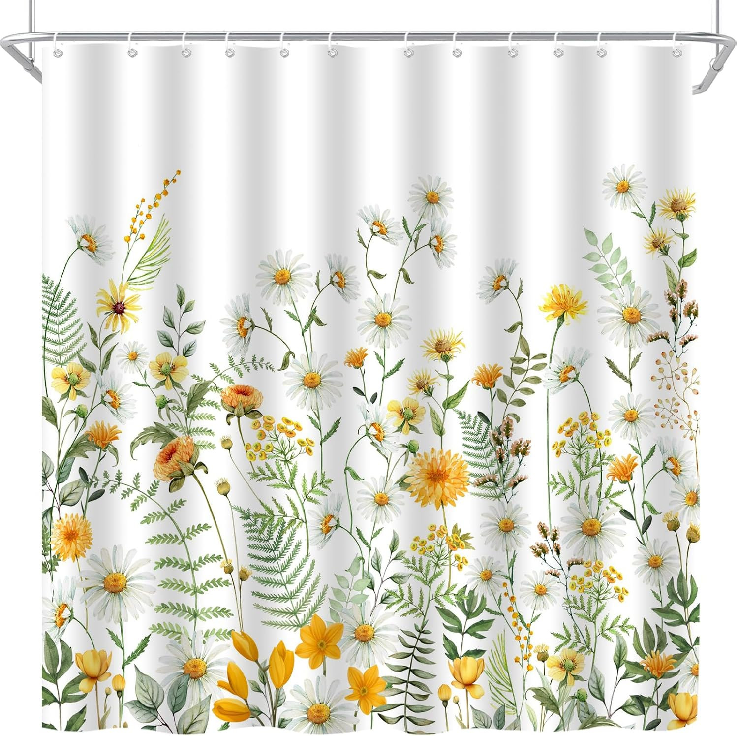 Custom Printed Bath Curtain — custom printed polyester bath curtain detail view