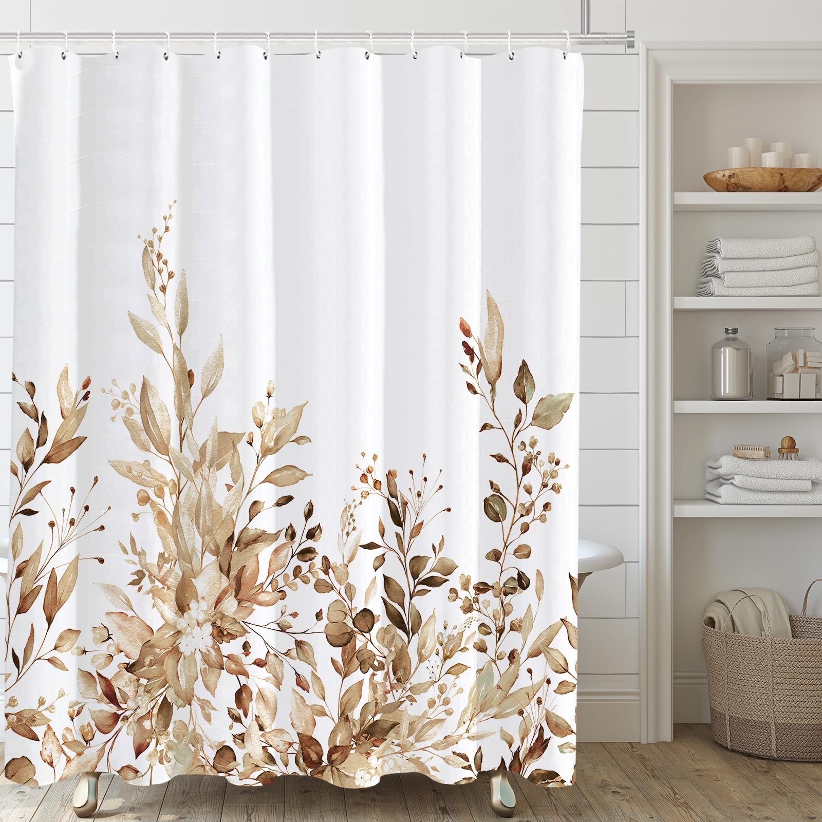 Custom Printed Bath Curtain — custom printed polyester bath curtain detail view