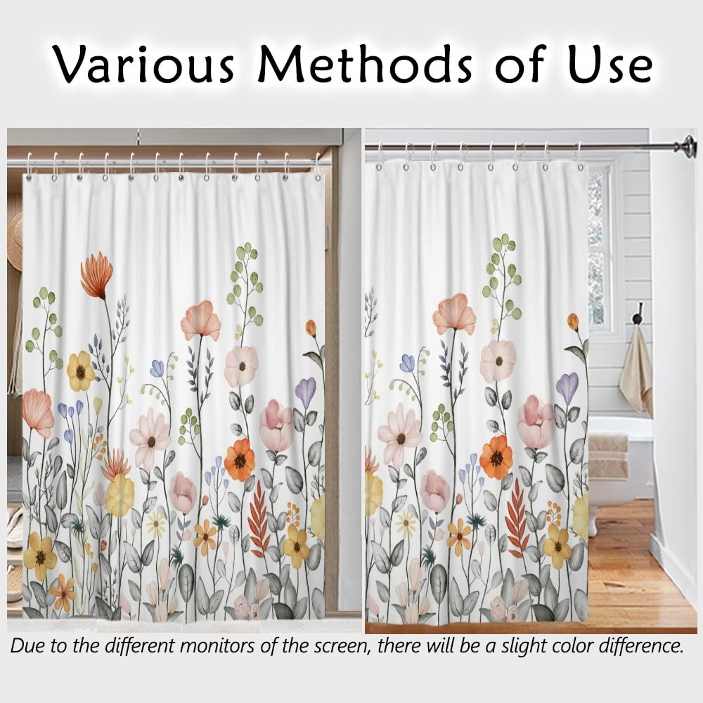 Custom Printed Bath Curtain — custom printed polyester bath curtain detail view