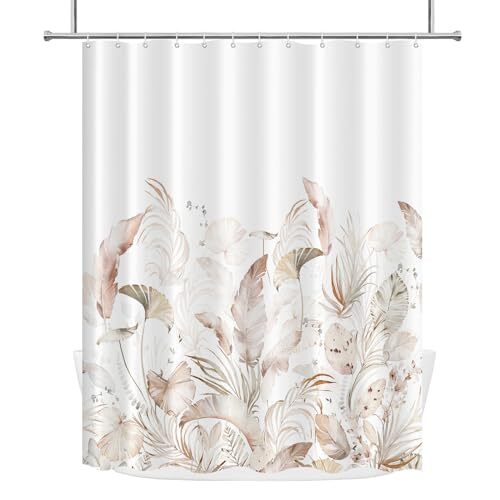 Custom Printed Bath Curtain — custom printed polyester bath curtain detail view
