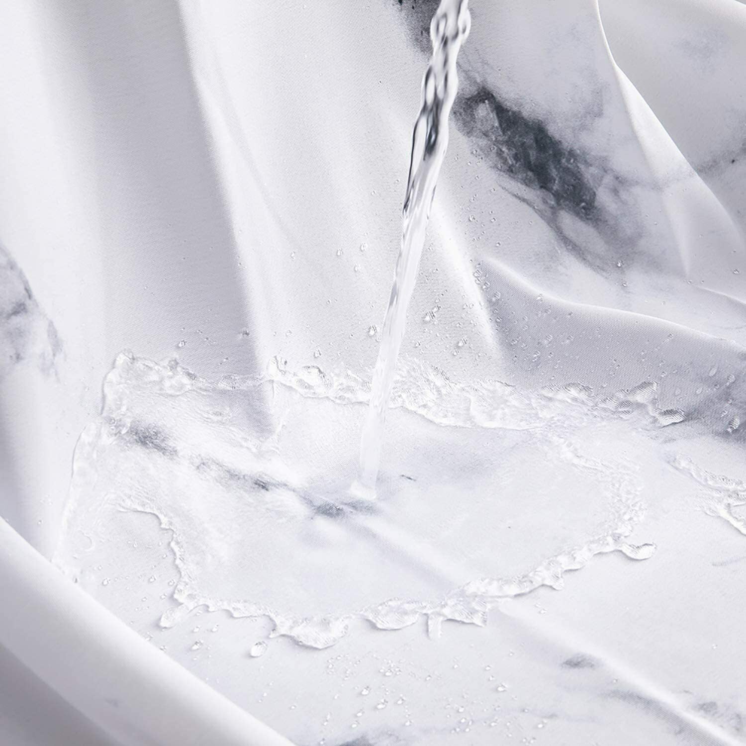 Custom Printed Bath Curtain — custom printed polyester bath curtain detail view
