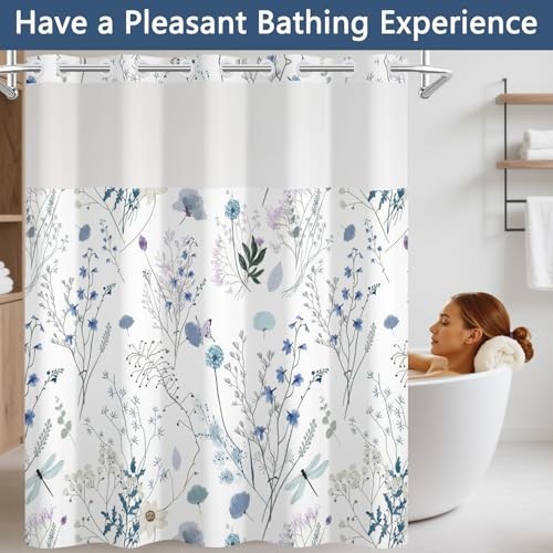Custom Printed Bath Curtain — custom printed polyester bath curtain detail view