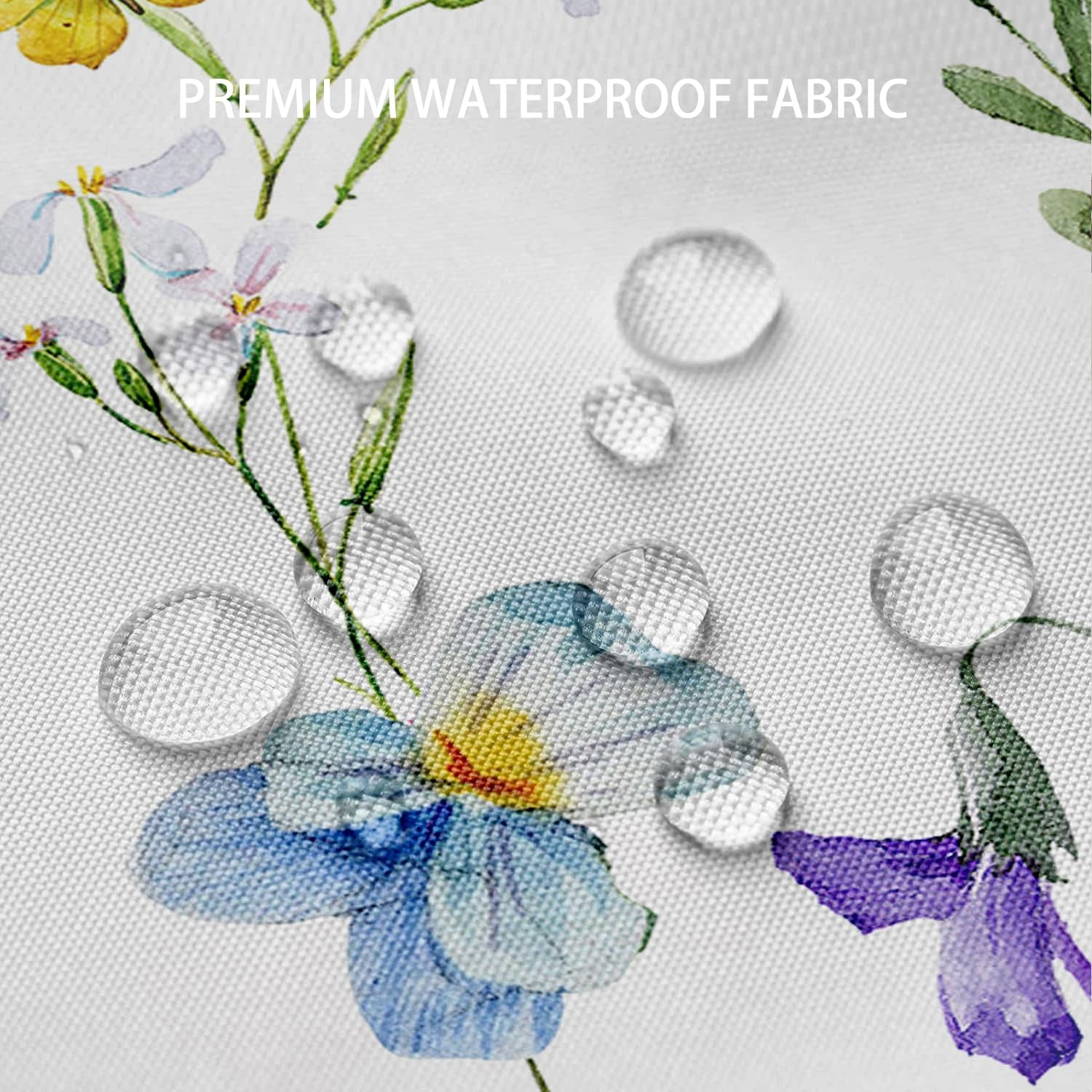 Custom Printed Bath Curtain — custom printed polyester bath curtain detail view