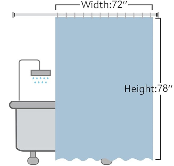 Custom Printed Bath Curtain — custom printed polyester bath curtain detail view