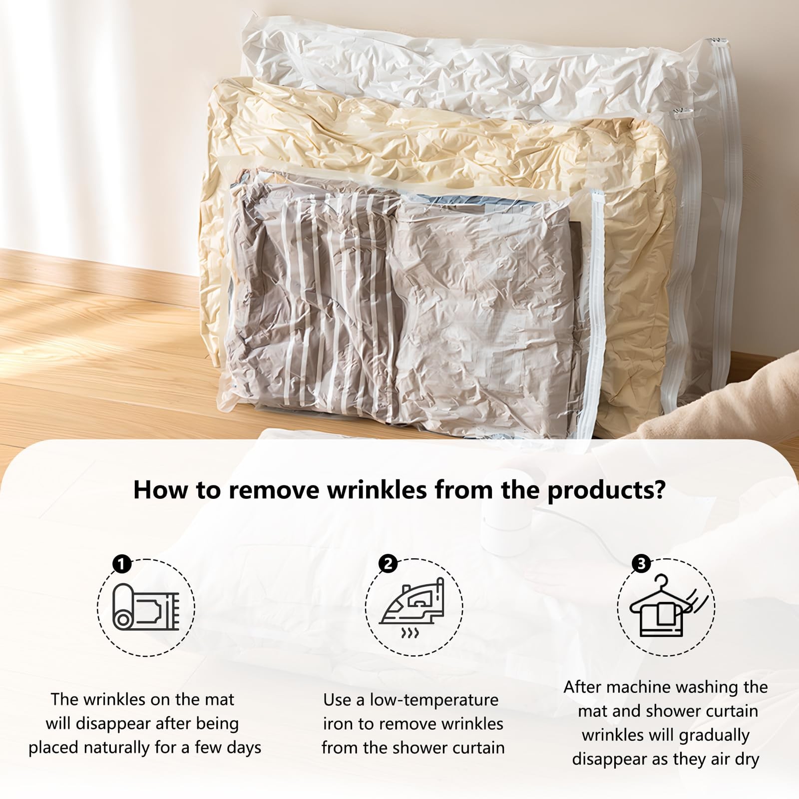 Custom Printed Bath Curtain — custom printed polyester bath curtain detail view