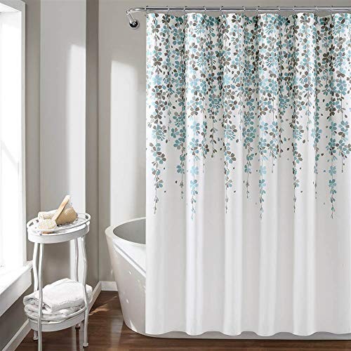 Custom Printed Bath Curtain — custom printed polyester bath curtain detail view