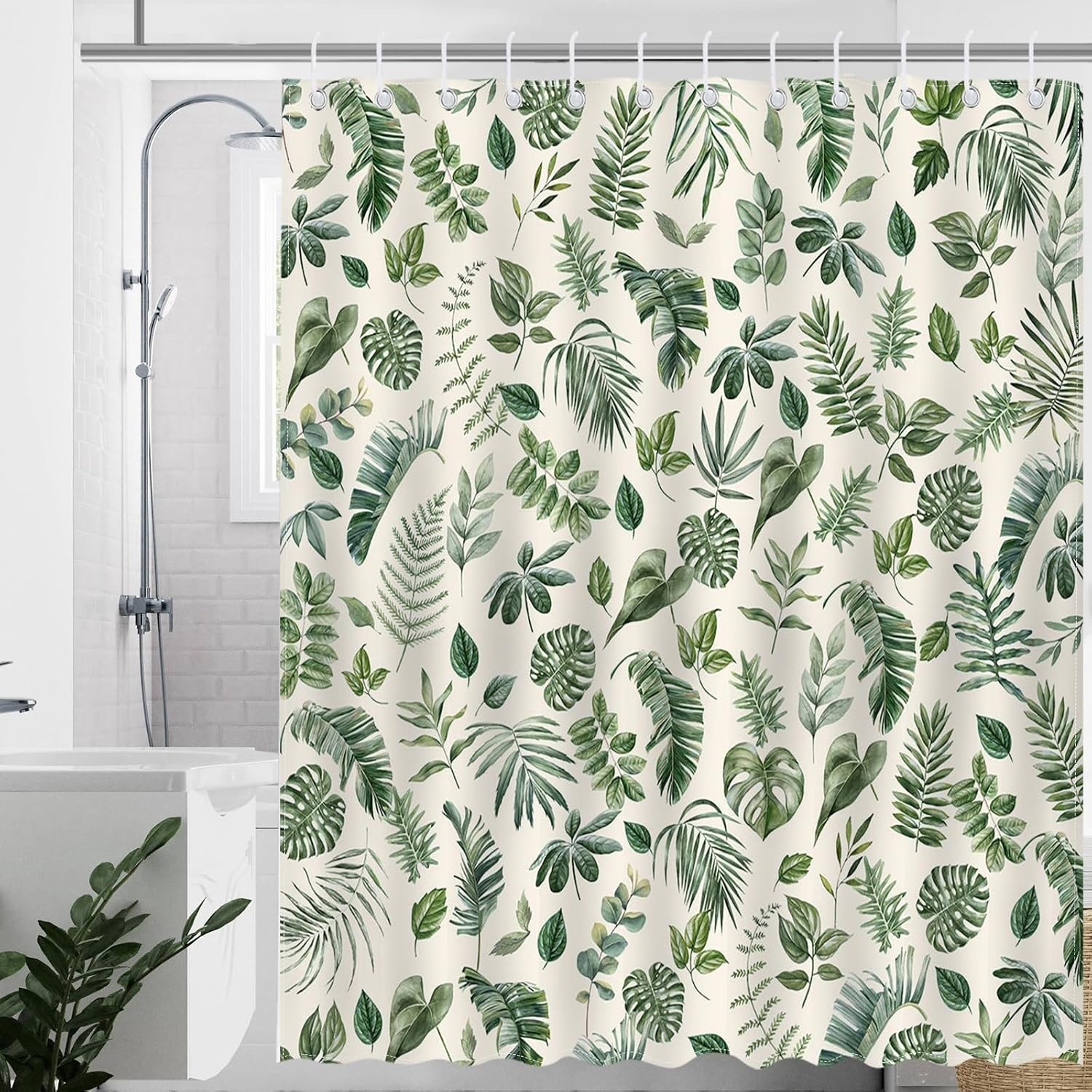 Custom Printed Bath Curtain — custom printed polyester bath curtain detail view