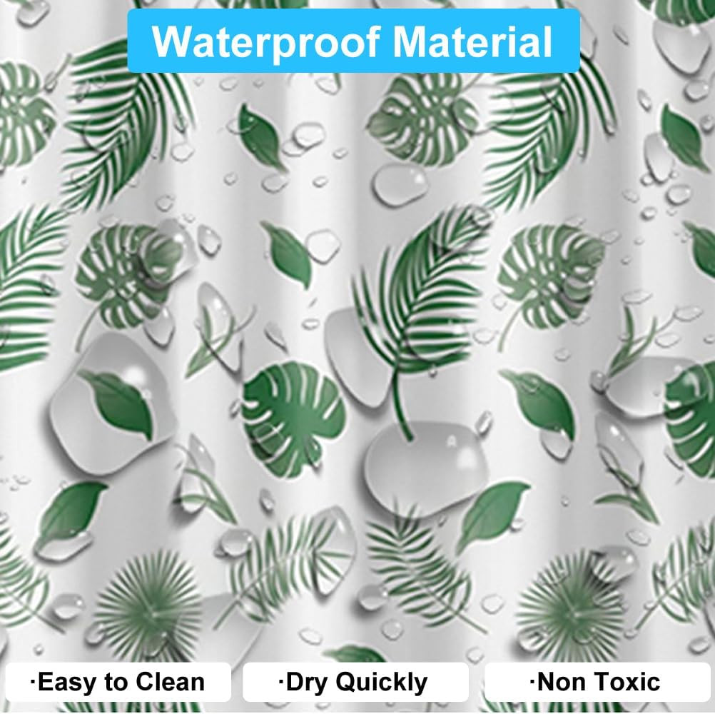 Custom Printed Bath Curtain — custom printed polyester bath curtain detail view
