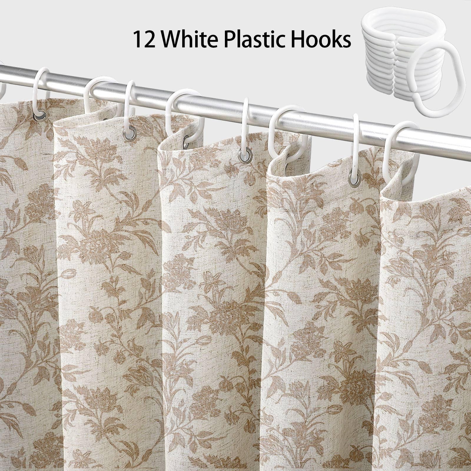 Custom Printed Bath Curtain — custom printed polyester bath curtain detail view