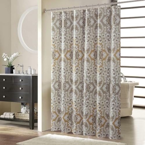 Custom Printed Bath Curtain — custom printed polyester bath curtain detail view