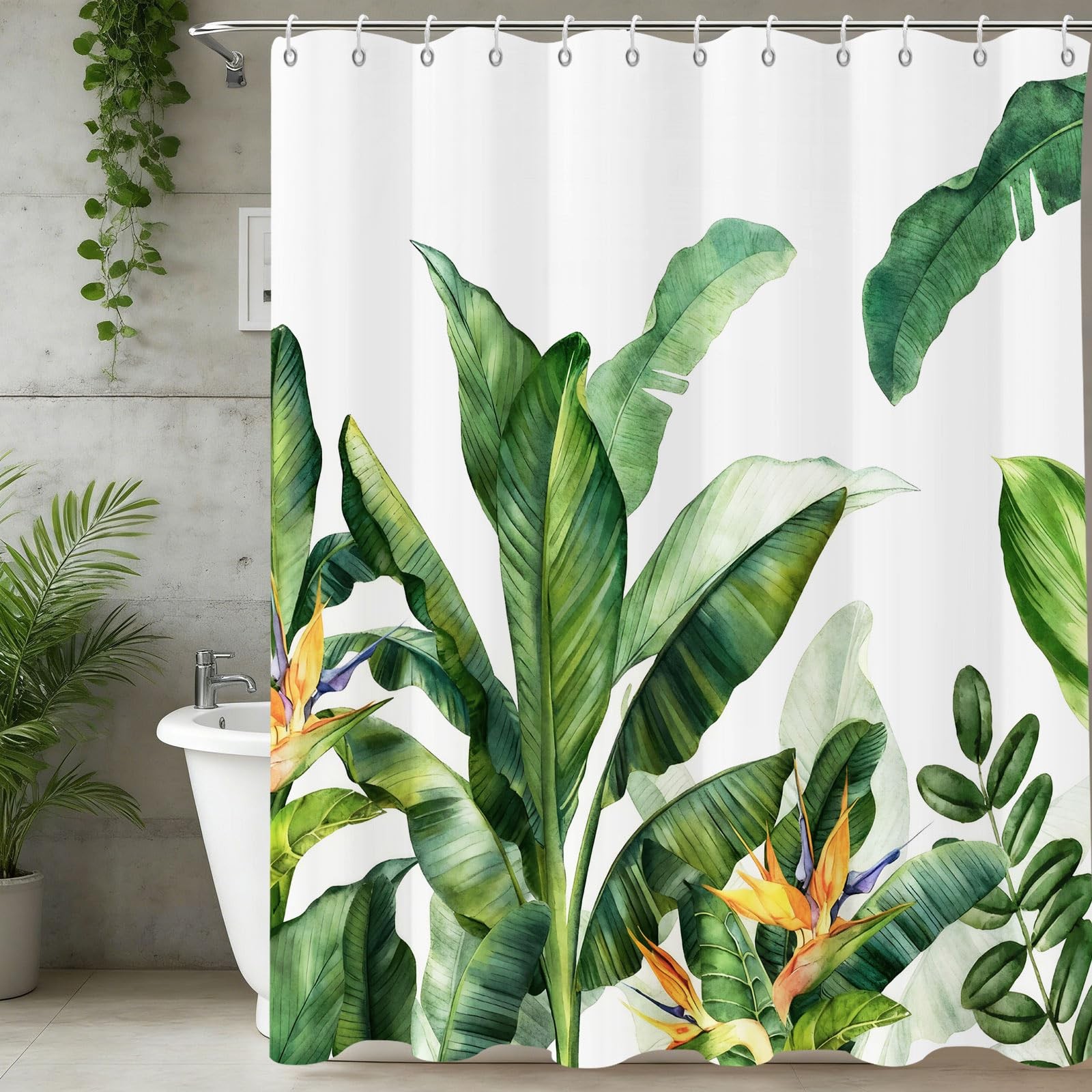 Custom Printed Bath Curtain — custom printed polyester bath curtain detail view