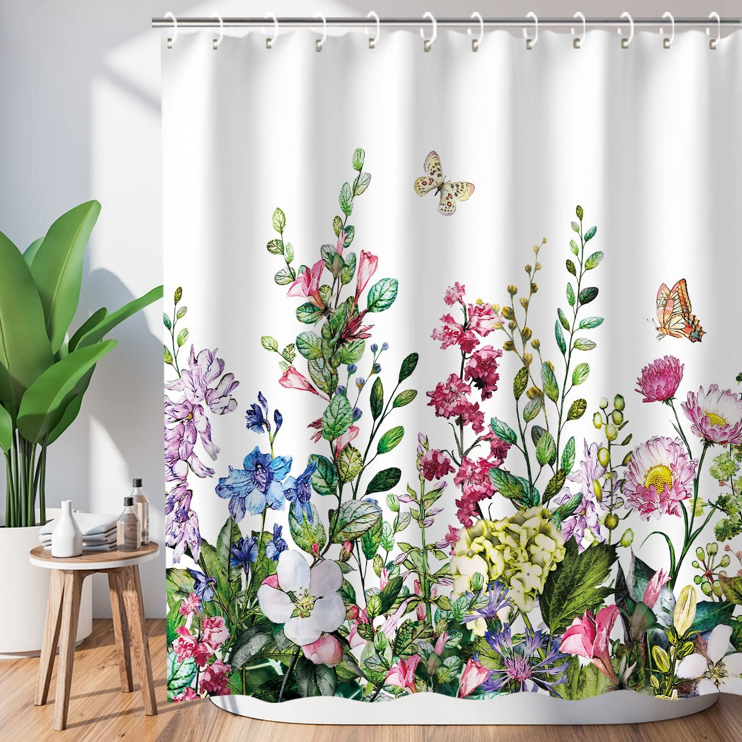 Custom Printed Bath Curtain — custom printed polyester bath curtain